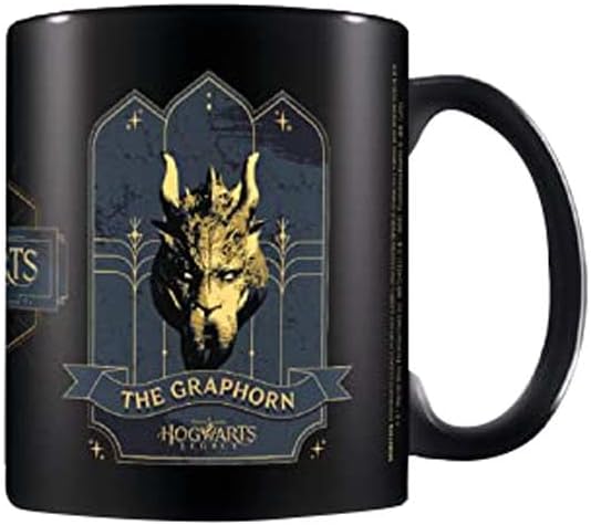 Harry Potter The Graphon And Wand Black Mug